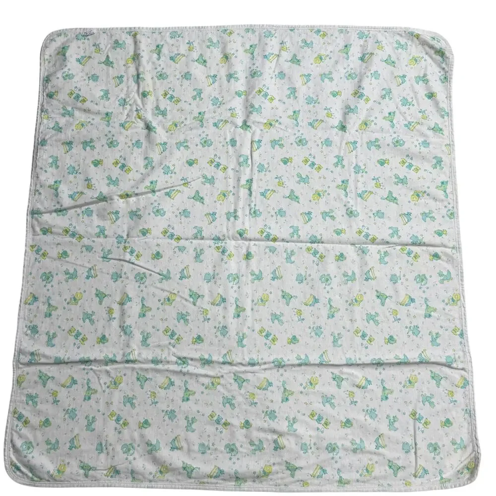 Vintage Carter's 100% Cotton Nursery Rhymes Baby Receiving Newborn Blanket Lovey